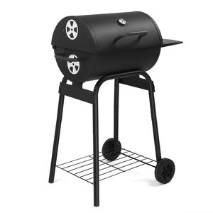 Lussuoso Tavolino Laterale con Ruote per Barbecue da Esterno, Griglia a Carbone per Avventure all'Aperto, Patio, Giardino e Picnic - Product Image 2