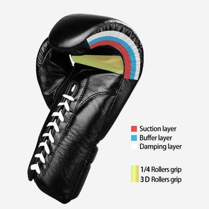 Gants de boxe en cuir à doigts entiers, anti-humidité, avec logo personnalisé, haute qualité, pour compétition – Vente chaude - Product Image 3