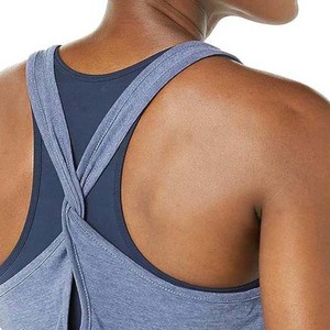 Wholesale Quick Dry Fitness Summer Outdoor Women's Tank Tops Gym Stringer Workout Clothing Breathable women Tank Top - Product Image 2