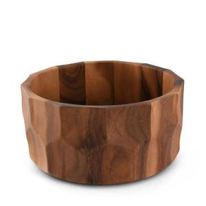 Bol en bois artisanal avec rayures en bois d'acacia, bol décoratif élégant pour la décoration de la table à manger à la maison et idée cadeau unique - Product Image 5