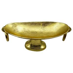 Cuenco de Pedestal Antiguo de Aluminio con Asas, Resistente al Calor, de Lujo, para Servir Alimentos y Ensaladas, para Fiestas y Uso en Hoteles - Product Image 6