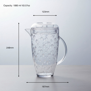 [Holar] Taiwan Made 63oz Large Capacity Bubble Textured Plastic Water Pitcher for Restaurants Weddings Catering - Product Image 3