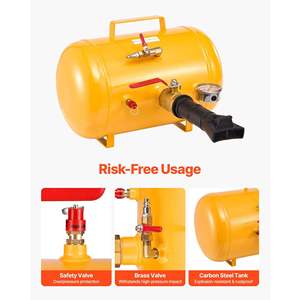 Gonfleur de pneus jaune robuste 87-116 PSI, 5 gallons/18,9 L, pour camionnette, tondeuse à gazon, VR, réparation de pneus, outil 87-116 - Product Image 5