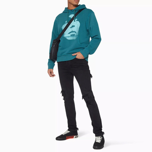 เสื้อฮู้ดดี้โอเวอร์ไซส์ผ้าฟลีซหนาน้ำหนัก 420GSM ผลิตโดย OEM ปี 2025 ลายกราฟิก พิมพ์ลายสกรีน ผ้าฝ้าย 100% สำหรับฤดูหนาว - Product Image 3