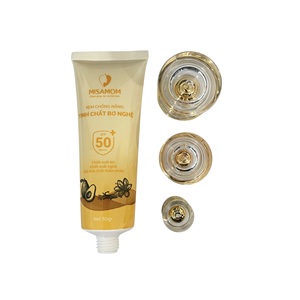 Envase Cosmético de Tubo de Plástico PE, Tapa Acrílica de Lujo Dorada Personalizada, Impresión en Serigrafía/Offset con Estampado Dorado, Diámetro de 19-50 mm - Product Image 2