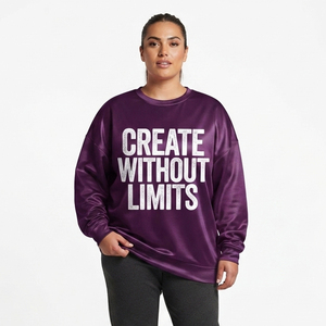 Sudadera Oversize de Cuello Redondo para Mujer, Hombros Caídos, Estampada, 100% Poliéster, Felpa, Sudaderas de Invierno para Mujer - Product Image 1