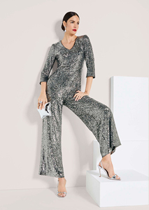 Mono de Fiesta Elegante para Mujer con Diseño Único, Ropa de Club, Reforzado con Lentejuelas Bordadas - Product Image 4