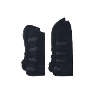 Protège-tendons pour chevaux en nylon orange avec rembourrage et sangles Velcro pour la protection des jambes équestres - Product Image 2