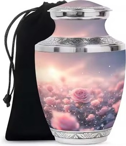 Urna Funeraria de Metal Marrón con Diseño de Águila y Sol para Cenizas de Adultos, Urna Funeraria Clásica con Tapa de Metal Sólido y Bolsa de Terciopelo Gratis - Product Image 2