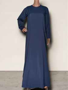 Ensemble 2 pièces de luxe AWAIS HOUSE pour femmes musulmanes, robe longue simple et élégante en satin perlé, coupe trapèze, écologique, vente en gros - Product Image 2