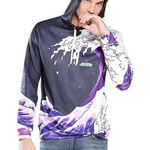 Sweat-shirt à capuche personnalisé pour homme, imprimé à l'écran, 100% coton, style motard, avec détails en diamant - Product Image 1