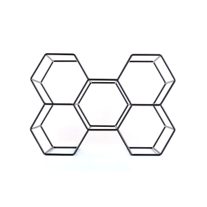 Elegante Botellero de Alambre Metálico Negro con Diseño de Oso, Perfecto para Decoración del Hogar, Bodas y Exhibición de Artículos de Bar - Product Image 6