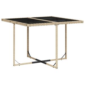 5-Piece Beige Poly <b>Rattan</b> Patio Dining Set with <b>Cushions</b> Garden Sets - Product Image 4