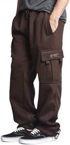 กางเกงวินเทจทรงตรงหลวมสำหรับผู้ชาย 360gsm ผ้ากันยับ ย้อมสีพื้น ไม่ทอ รุ่น 2026 - Product Image 5