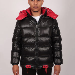 Veste matelassée à capuche ajustable avec logo personnalisé pour homme, veste matelassée en latex de haute qualité, veste matelassée d'hiver pour extérieur, veste matelassée durable - Product Image 1