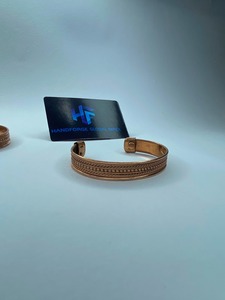 Luxury Handforge Global Impex HGI-80098 Vintage Gold Plated <b>Copper</b> Cuff <b>Bracelet</b> Sustainable Solid <b>Copper</b> Bangle for Wedding - Product Image 6
