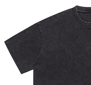 T-shirt à manches courtes pour homme, style streetwear, 100% coton, col roulé, coupe ample, imprimé, logo sur le devant, respirant, 320g, séchage rapide - Product Image 4