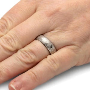 Damascus Steel <b>Ring</b> Koa <b>Wood</b> Turquoise Inlay <b>Mens</b> <b>Wedding</b> Band Comfort Fit Unique Pattern Groom Engagement Jewelry - Product Image 3