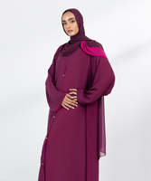 Abaya grande taille, couleur unie, décontractée, manches longues, couleur personnalisée, vêtements islamiques à manches longues, hijab, abaya pour femmes, imprimé OEM