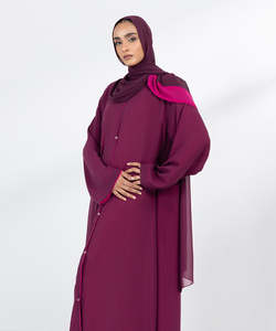 Plus Size <b>Abaya</b> Solid Color Casual Long Sleeve Custom Color Long Sleeve Islamic Clothing Hijab Women <b>Abaya</b> Printed OEM - Product Image 5
