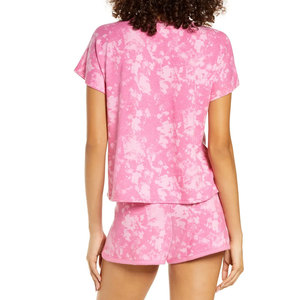 ชุดเสื้อยืดและกางเกงขาสั้นลายมัดย้อม ชุดลำลองทันสมัย ขายส่ง เสื้อแขนสั้นผู้หญิงพร้อมกางเกงขาสั้นใส่สบาย OEM 2026 - Product Image 2