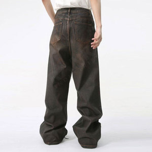 Pantalones Vaqueros Holgados para Hombre, Lavados, de Alta Calidad, con Logotipo Personalizado, el Mejor Diseño - Product Image 4