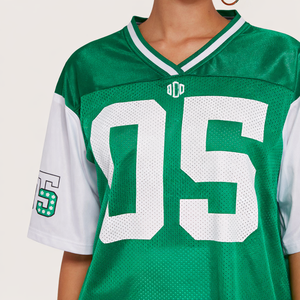 Jersey de Fútbol Americano Verde de Malla de Alta Calidad OEM, Unisex, Transpirable, Ropa Deportiva, Uniforme Personalizado para Equipos, Etiqueta Privada OEM, Suministro al por Mayor - Product Image 6