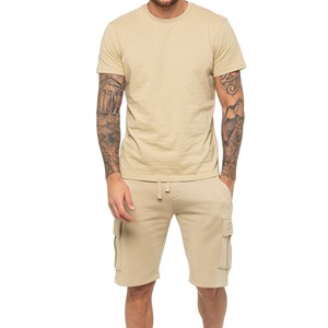 Conjunto de Camiseta y Pantalones Cortos, Ropa Urbana Cómoda, Color y Estampado Personalizados, Ropa de Verano para Hombre, Conjunto de 2 Piezas de Algodón - Product Image 1