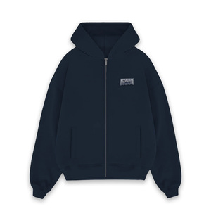 Custom Men Print Embroidered Premium Heavyweight <b>Zip</b> Hoodie Regular Fit Oversize Drop Shoulder Casual Knitted Winter - Product Image 5