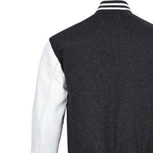 Veste universitaire classique pour homme à capuche, en toile, avec poignets en tricot côtelé, manches contrastantes, doublure intérieure douce, coupe-vent pour tous les jours - Product Image 6