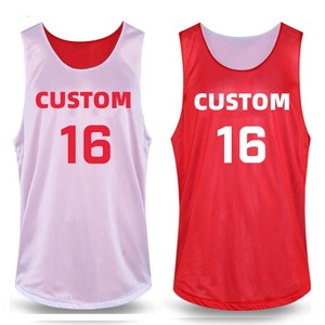 Camisetas de Baloncesto Personalizadas Unisex, Transpirables, 100% Poliéster, de Secado Rápido, Tallas Grandes, Sin Mangas, Reversibles, para Entrenamiento - Product Image 4