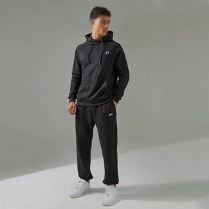 Ensemble de survêtement homme personnalisé en coton molletonné 100% pour le streetwear, coupe décontractée, athleisure, imprimé et brodé, deux pièces avec sweats à capuche - Product Image 4