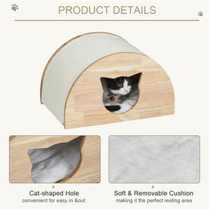 Cuccia per animali con torre per gatti e scale - Product Image 2