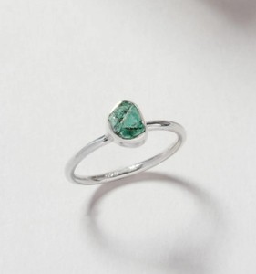 Raw Emerald Gemstone Handmade <b>Ring</b> Jewelry - Birthstone <b>Rings</b> Jewelry - Stackable Wholesale <b>Ring</b> - Product Image 1