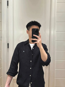 Chemise décontractée en lin à manches longues pour homme, protection solaire, style polo, pour le printemps et l'automne - Product Image 2