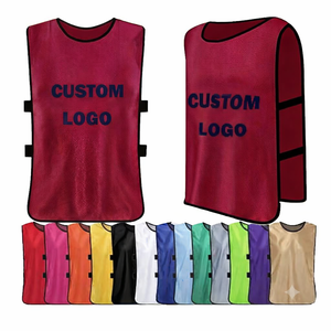 Maroon Custom polyester Soccer <b>Training</b> <b>Bib</b> Vest Breathable Football Practice solid color Team Scrimmage Sports <b>Training</b> <b>bibs</b> - Product Image 1