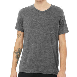 เสื้อยืดแขนสั้นผ้าโพลีคอตตอนสำหรับทุกเพศ สีเทาเข้ม เสื้อยืดผู้ชาย - Product Image 4