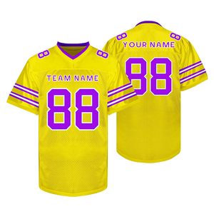 Camiseta de fútbol americano al por mayor, de poliéster, con malla, serigrafía deslumbrante, ODM, marca privada, cuello en V, transpirable, duradera - Product Image 5