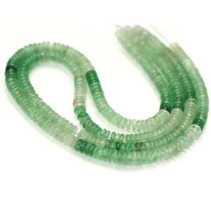 Perles plates rondes en quartz vert naturel |   Vente en gros de mèches de 15 pouces | Perles de pierres précieuses lisses | Fournitures pour la fabrication de bijoux - Product Image 3