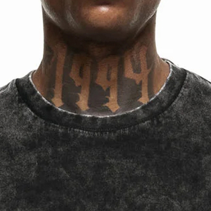 T-shirt 100 % coton pour homme, coupe classique, col rond, délavé à l'acide, écologique, infroissable, respirant, grammage lourd, personnalisable - Product Image 4