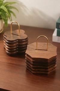 Custom Shape Square Round Acacia Blank Wooden <b>Coaster</b> <b>Drink</b> <b>Coasters</b> <b>for</b> Coffee Table, Glasses, Tabletop - Product Image 4