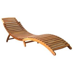 Solid Acacia Wood 2-Piece Sun <b>Loungers</b> with <b>Cushions</b> Durable Outdoor Furniture - Product Image 2