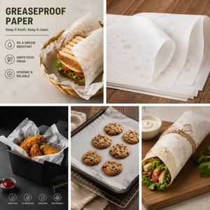 Papier d'emballage alimentaire pour sandwichs Ecorve personnalisé, imprimé, recyclable, écologique, en pâte de bois, pliable, résistant à la graisse, compatible micro-ondes, pour restaurant - Product Image 5