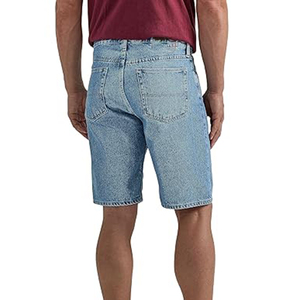Shorts en jean pour hommes, personnalisés, délavés, bords bruts, style baggy, avec strass, streetwear, logo personnalisé - Product Image 2