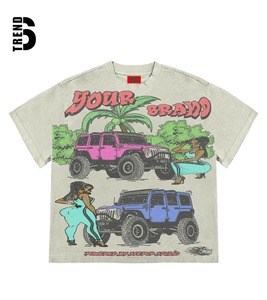 Camiseta Personalizada con Impresión de Logotipo, Unisex, con su Propia Marca, Impresión en Serigrafía, Cuello Redondo, Corte Holgado, Secado Rápido, Ecológica - Product Image 1
