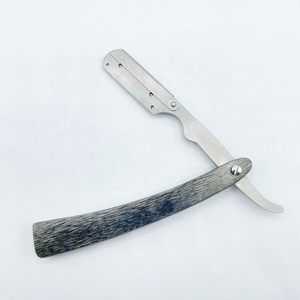 Rasoir de coiffeur professionnel de haute qualité avec logo personnalisé outil manuel en acier inoxydable solide avec manche en bois durable vente en gros - Product Image 3