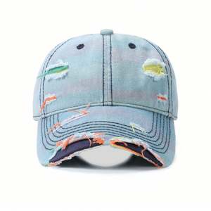 Gorra de Béisbol de Mezclilla Lavada Estilo Retro Artístico Personalizada para Hombre y Mujer, Gorra de Golf Desgastada para Primavera y Otoño, Protección Solar para Exteriores - Product Image 6
