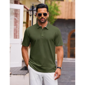 Chemises polo de golf pour hommes, coupe ajustée, manches courtes, respirantes, grandes tailles, fabriquées au Bangladesh - Product Image 4