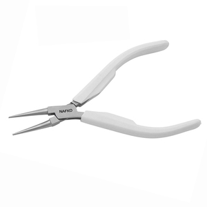 <b>Long</b> <b>Nose</b> Pliers 140mm Stainless Steel Smooth Jaws White Handles High-quality Precision Needle <b>Nose</b> Crimping Fishing Jewelry - Product Image 1