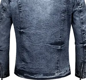 Chaqueta Vaquera para Hombre / Jeans de Invierno para Hombre 2023 / Chaqueta Personalizada con Estampado Nuevo de Moda, Manga Larga para Hombre, Tela Vaquera Tejida - Product Image 4